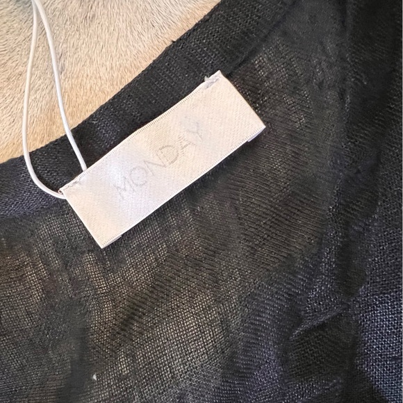 MONDAY SWIMWEAR Black Linen‎ Sorrento Caftan Coverup Size M/L NWT - Picture 8 of 12